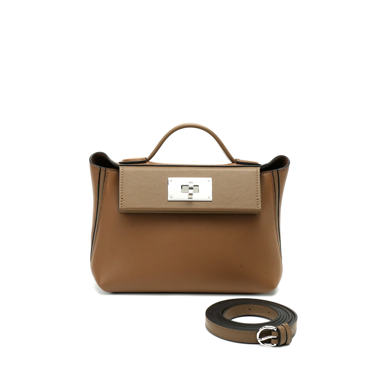 Structured turn-lock top-handle bag product detail view 3 for wholesale buyers OEM wholesale product detail