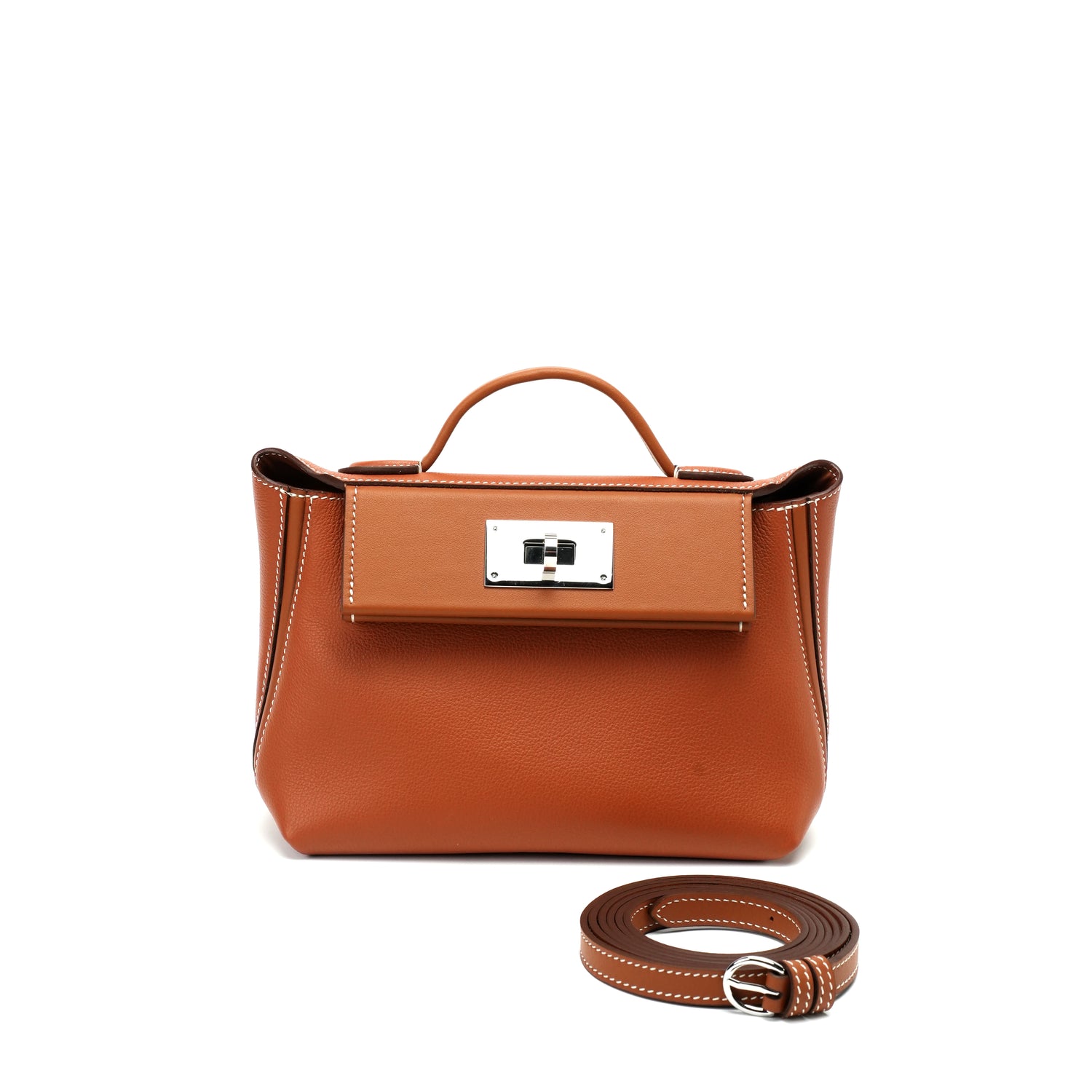 Structured turn-lock top-handle bag product detail view 4 for wholesale buyers OEM wholesale product detail