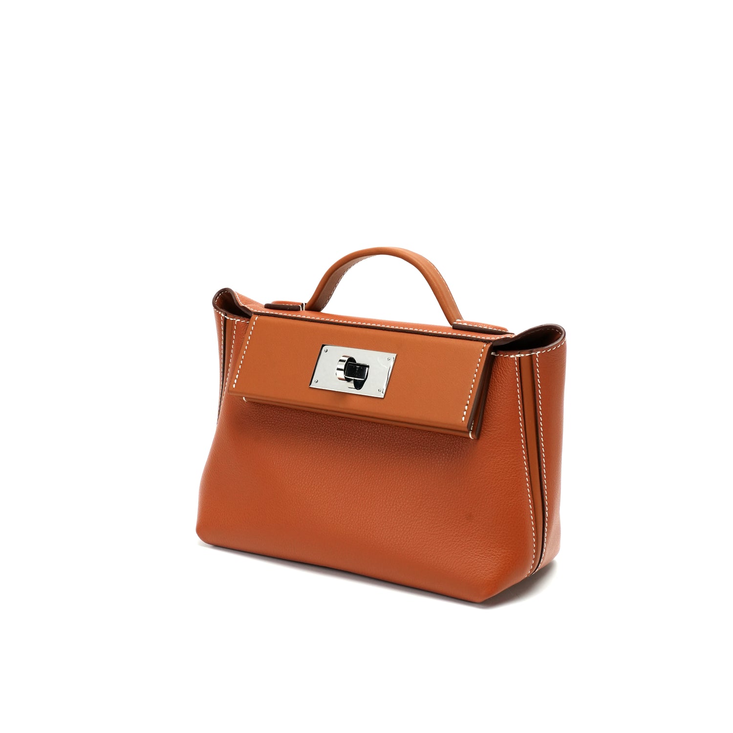 Structured turn-lock top-handle bag product detail view 5 for wholesale buyers OEM wholesale product detail