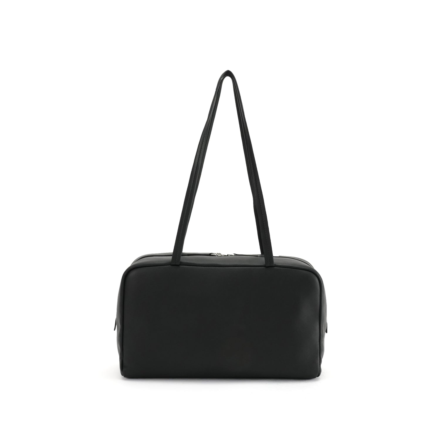 Black east-west bowling tote front view for OEM handbag development OEM wholesale product detail