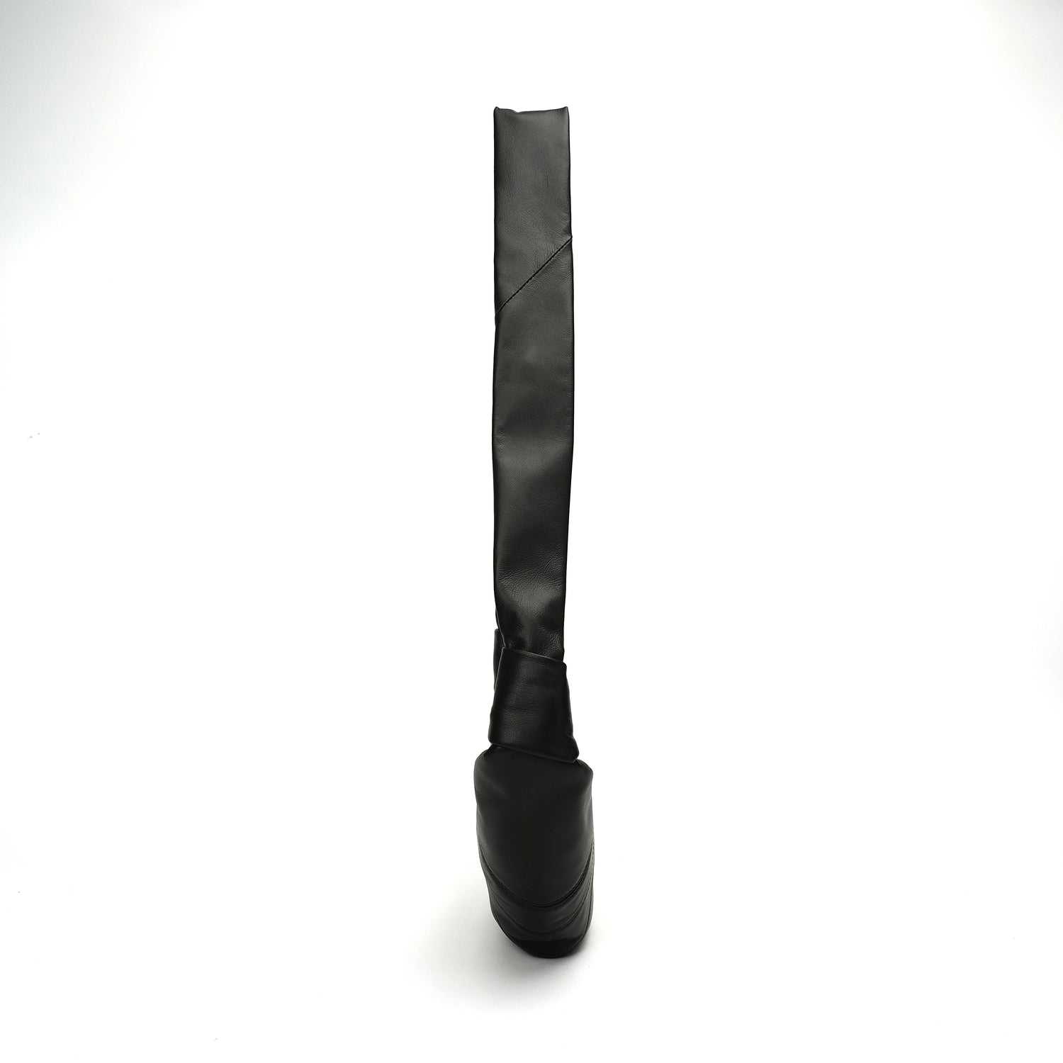 Black ruched crescent bag side profile OEM wholesale product detail
