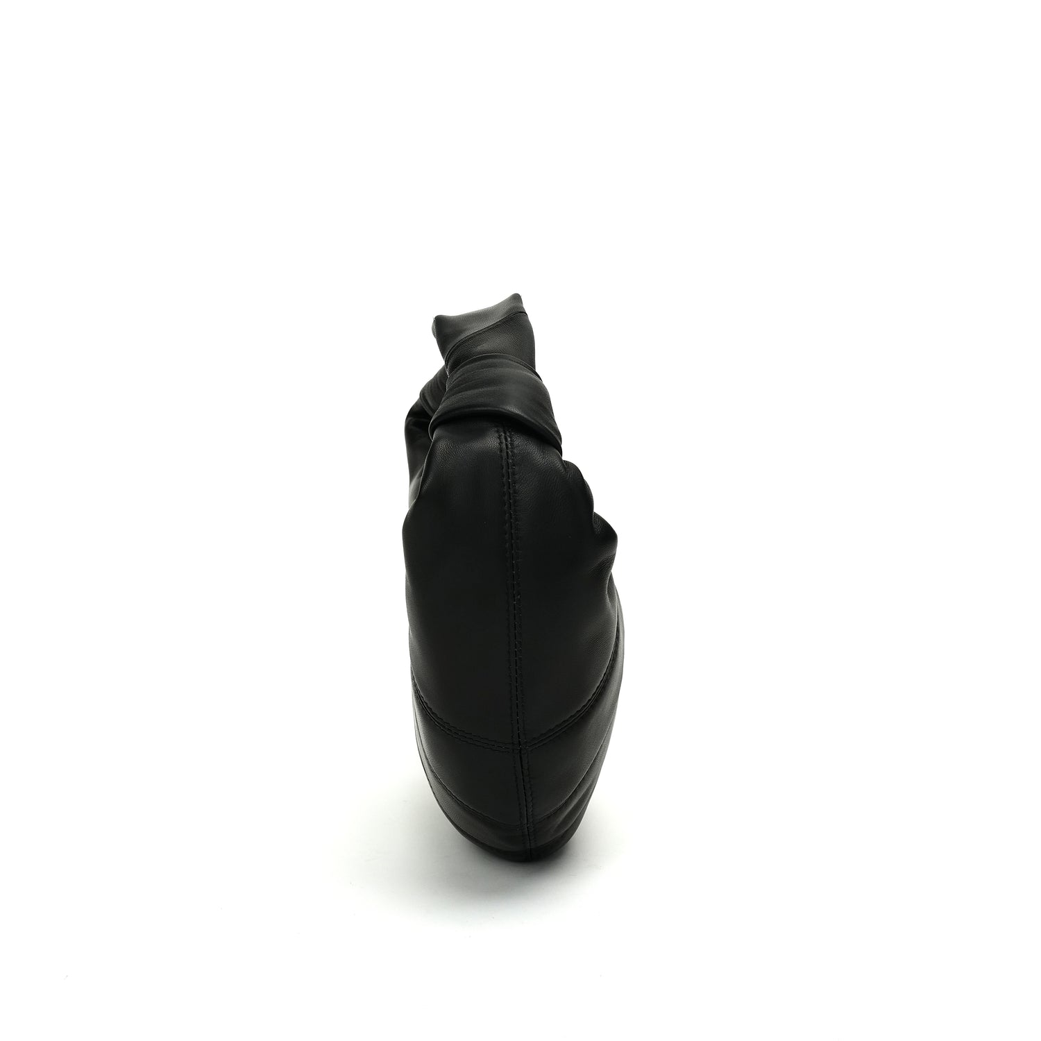 Black knot-handle hobo bag side profile OEM wholesale product detail