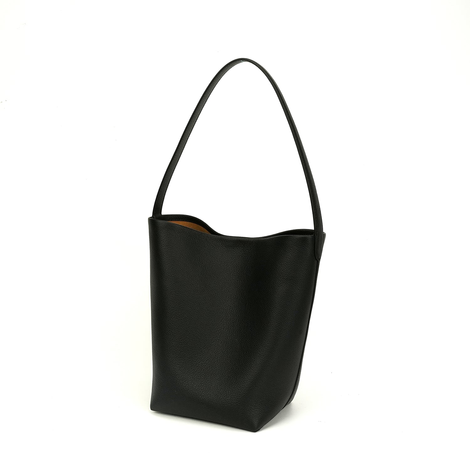 Black vertical bucket tote front view OEM wholesale product detail