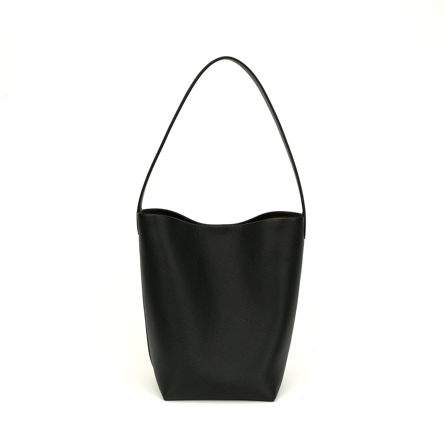 Black vertical bucket tote three-quarter view OEM wholesale product detail
