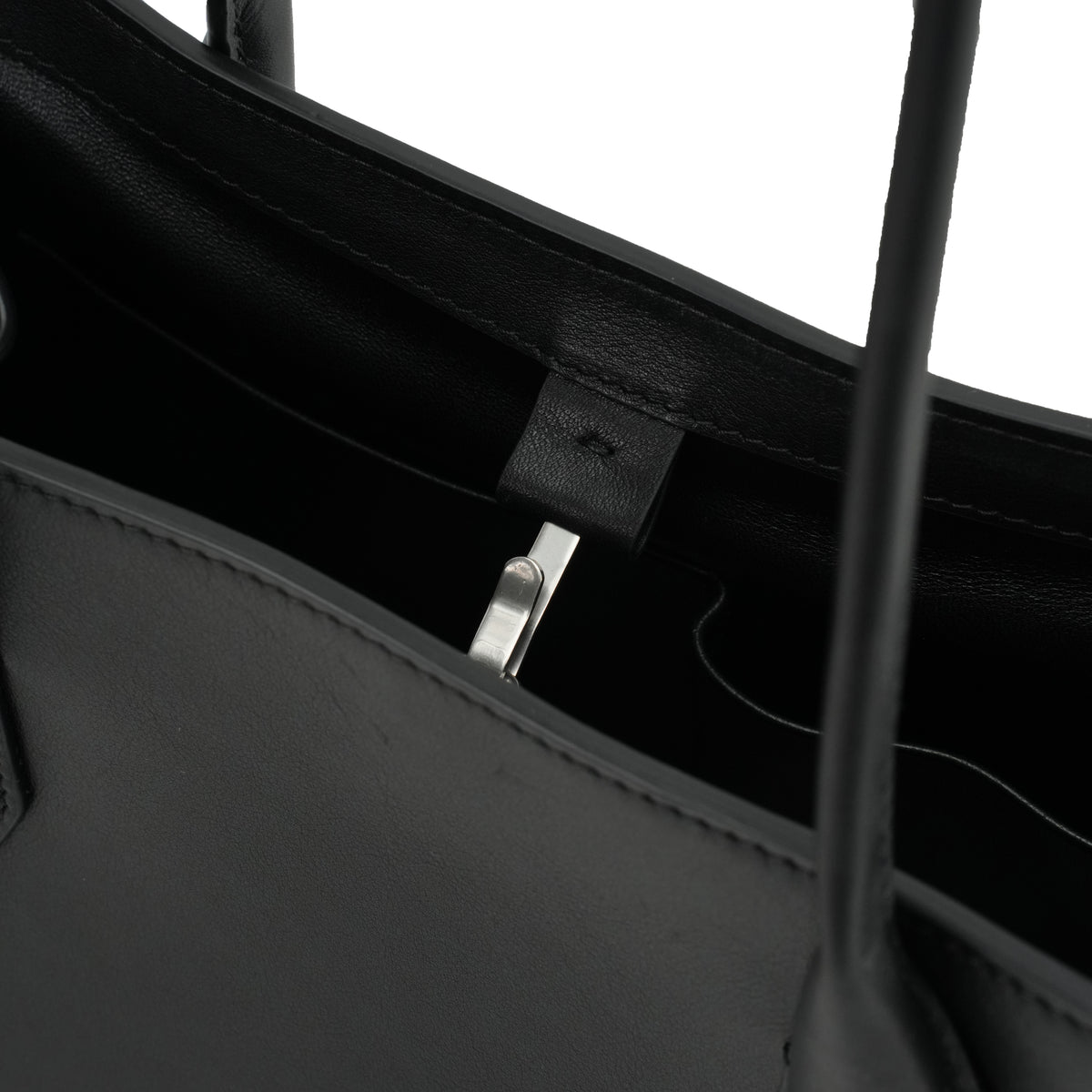 Soft east-west leather tote interior closure detail OEM wholesale product detail