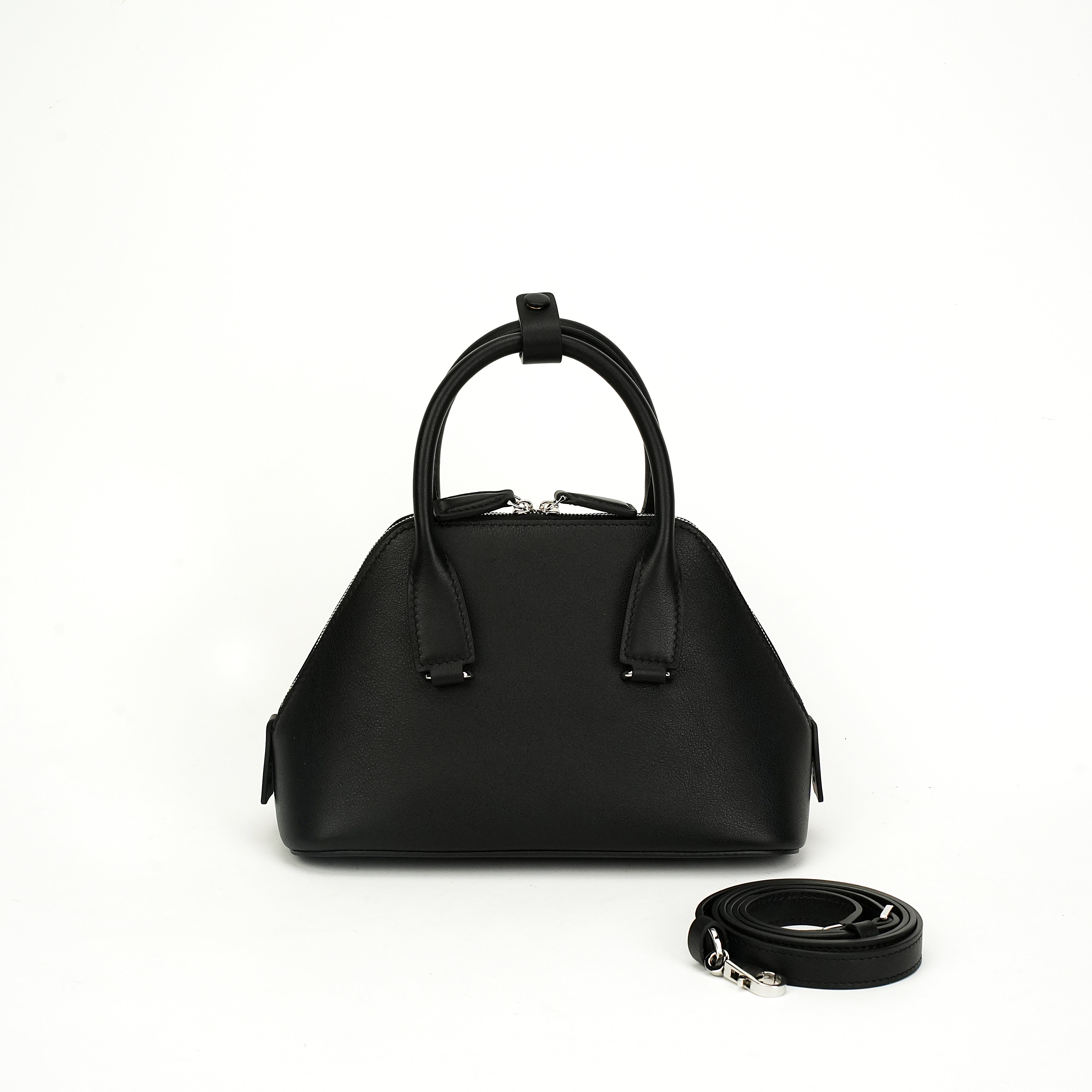 Black Dome Top-Handle Bag white-background front view for OEM, ODM and wholesale development
