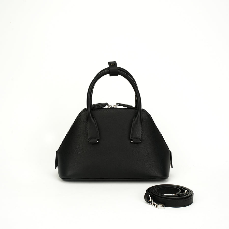 Black Dome Top-Handle Bag white-background front view for OEM, ODM and wholesale development OEM wholesale development reference