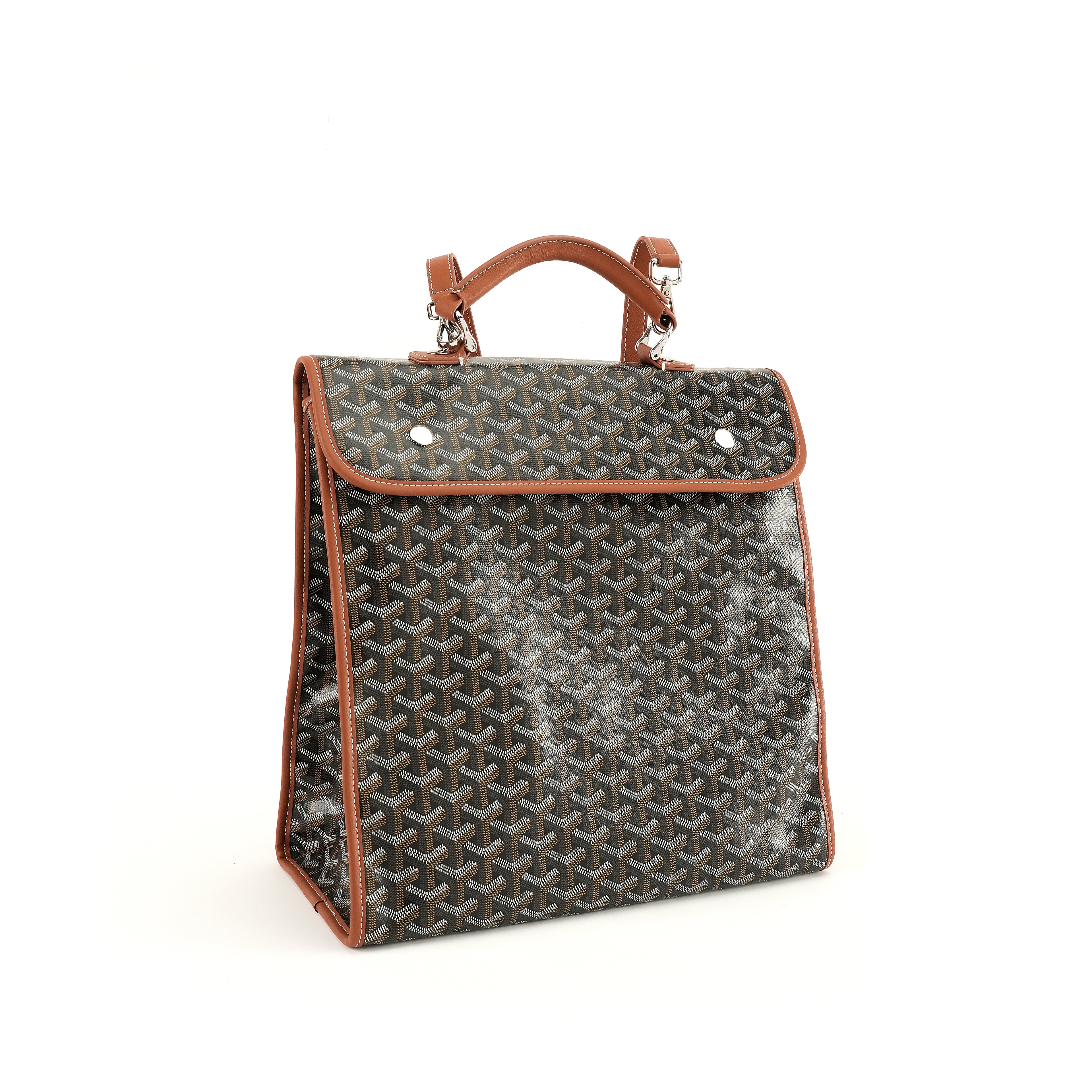Large Pattern Canvas Backpack product reference view for OEM and private label development
