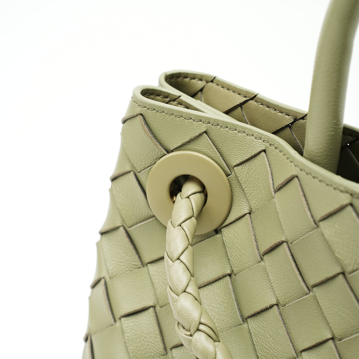 Gold-Clasp Woven Mini Top-Handle Bag product detail view 5 for wholesale buyers OEM wholesale product detail
