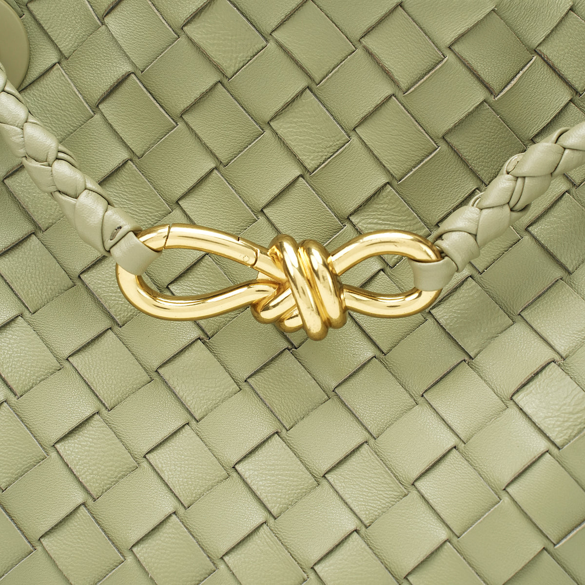 Gold-Clasp Woven Mini Top-Handle Bag product detail view 6 for wholesale buyers OEM wholesale product detail