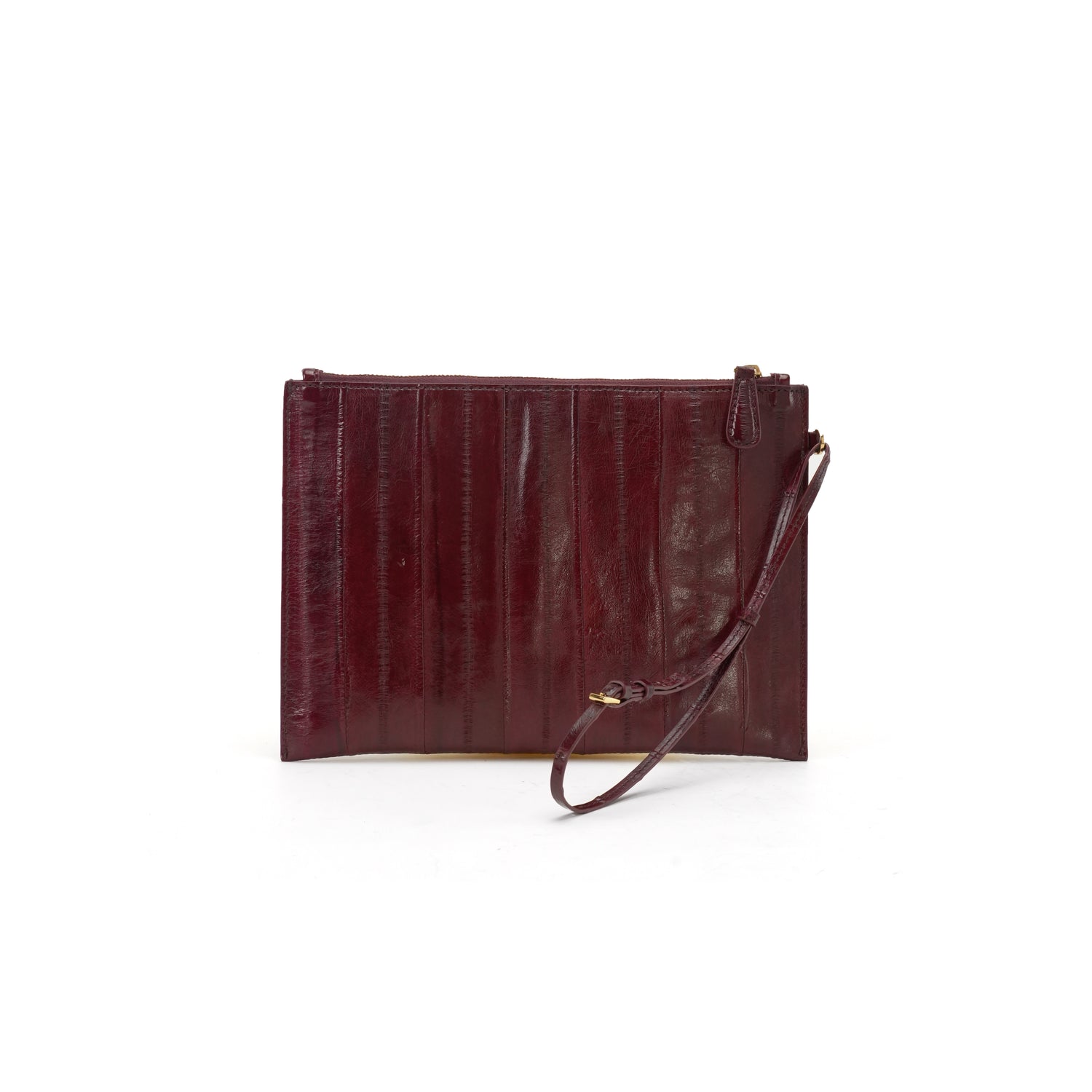 Eel-Skin Zip Wristlet Bag product reference view for OEM and private label development OEM wholesale product detail