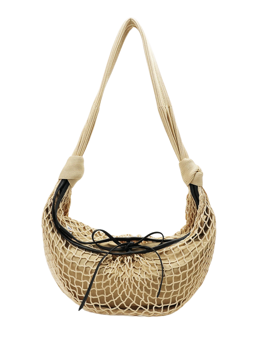 Rope-Net Bucket Bag white-background front view for OEM, ODM and wholesale development OEM wholesale development reference