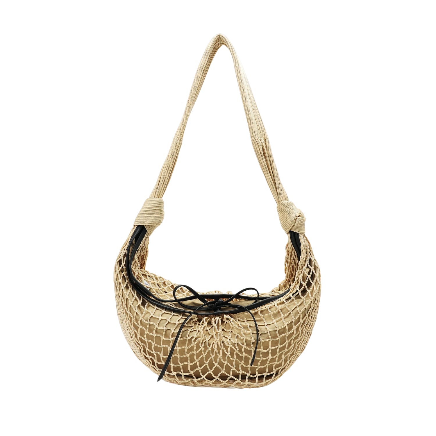 Rope-net bucket shoulder bag complete white-background view for OEM and wholesale development OEM wholesale product detail