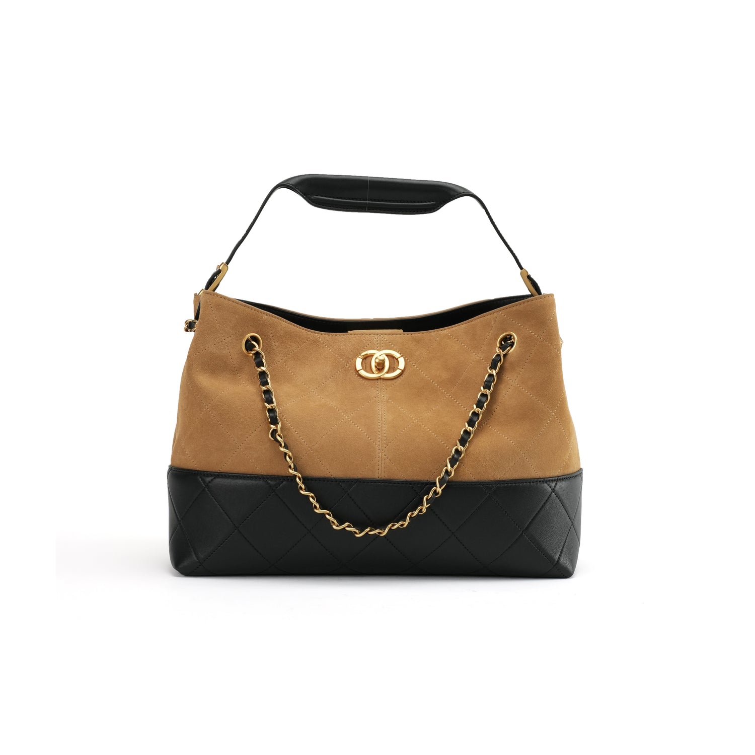 Quilted Two-Tone Hobo Bag product detail view 2 for wholesale buyers OEM wholesale product detail